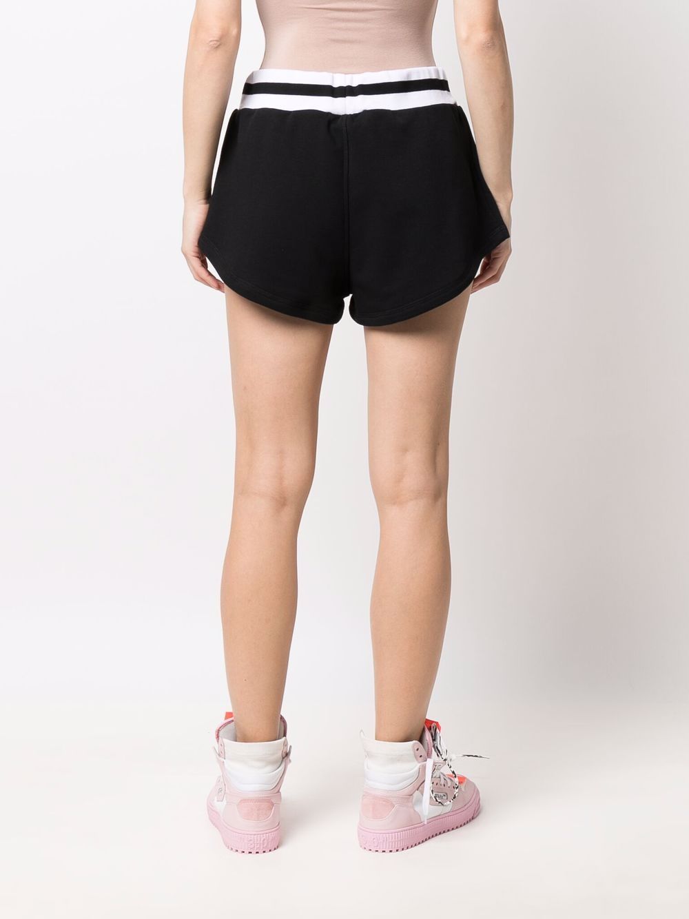 luxury shorts, black cotton shorts, MSGM women's fashion, high-end fashion, designer women's shorts