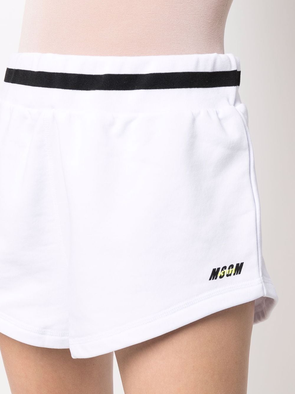 MSGM shorts, white cotton shorts, luxury women's shorts, designer summer wear, high-end women's fashion