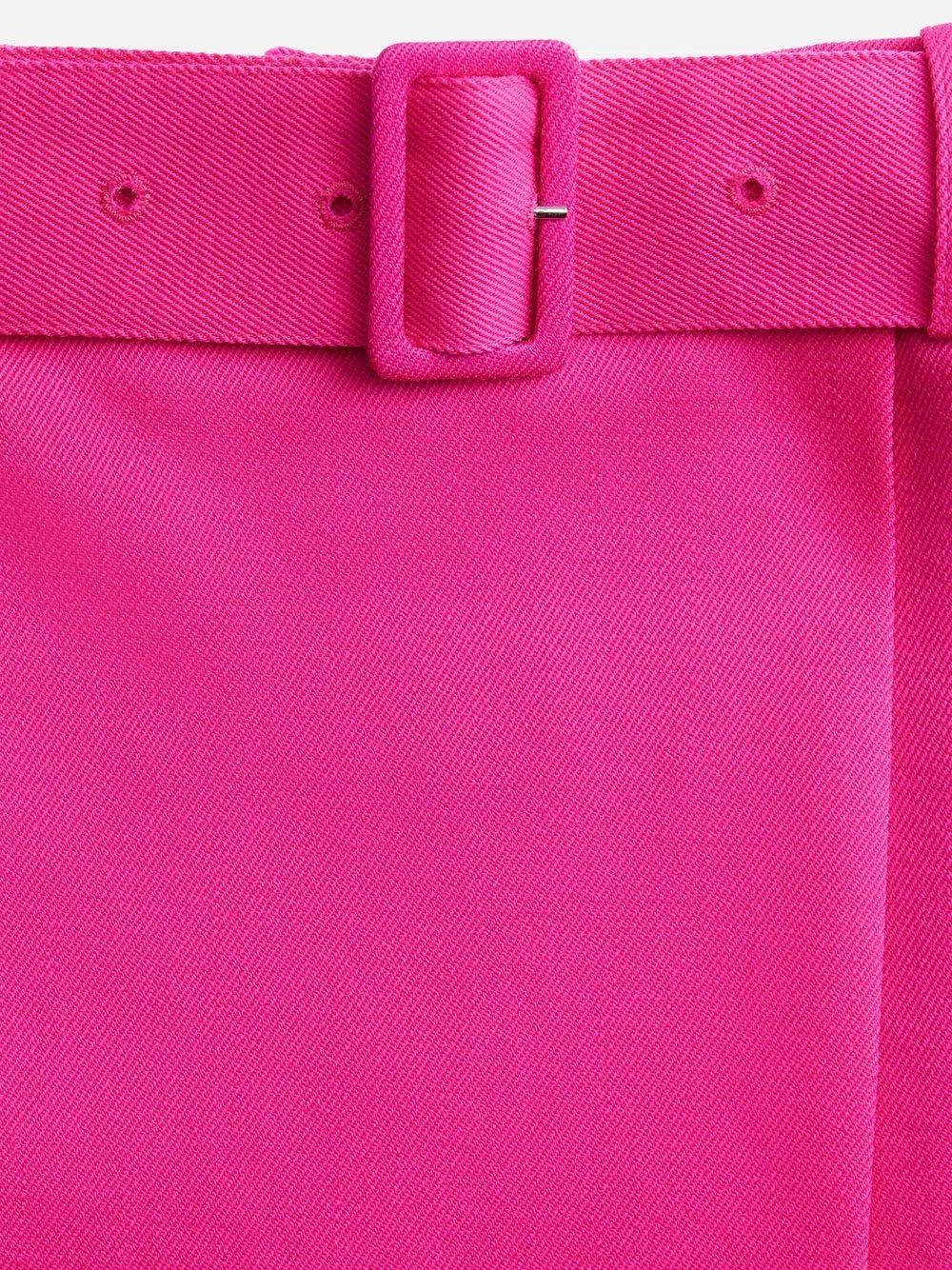 Pink Mini Skirt, Wool Skirt, AMI Paris, Belted Women's Skirt, Luxury Ready-to-Wear