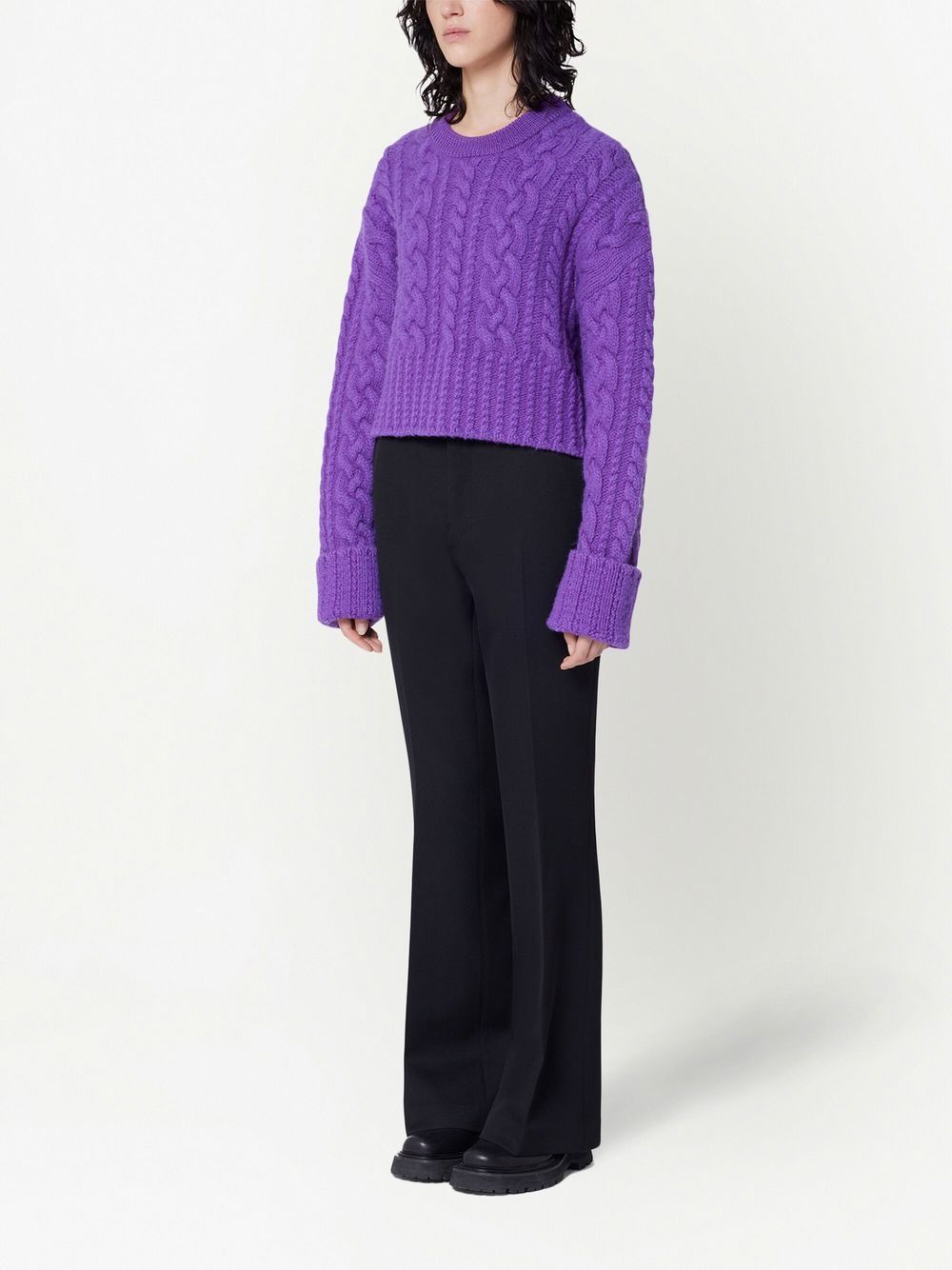 Violet Sweater, Thick Knit, AMI Paris, Women's Sweater, High-End