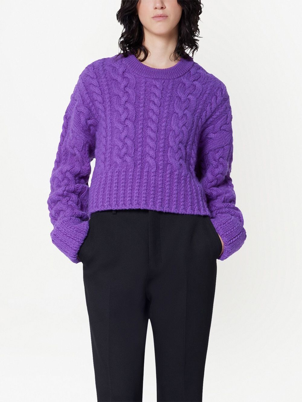 Violet Sweater, Thick Knit, AMI Paris, Women's Sweater, High-End