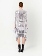 Sequin Dress, AMI Paris, Evening Dress, Silver Dress, Luxury Gown