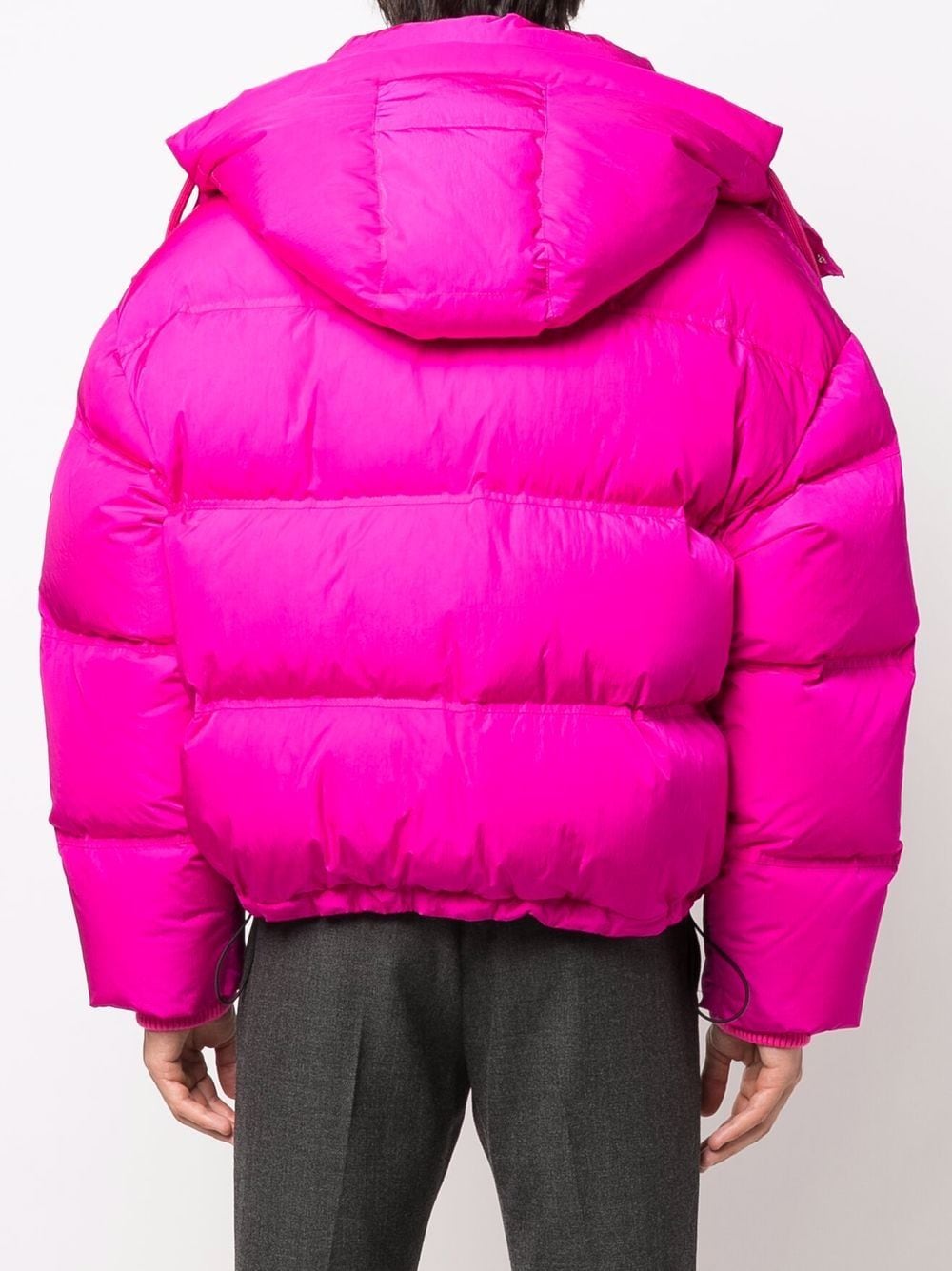 Pink Down Jacket, AMI Paris, Casual Luxury, Quilted Jacket, High-End Fashion