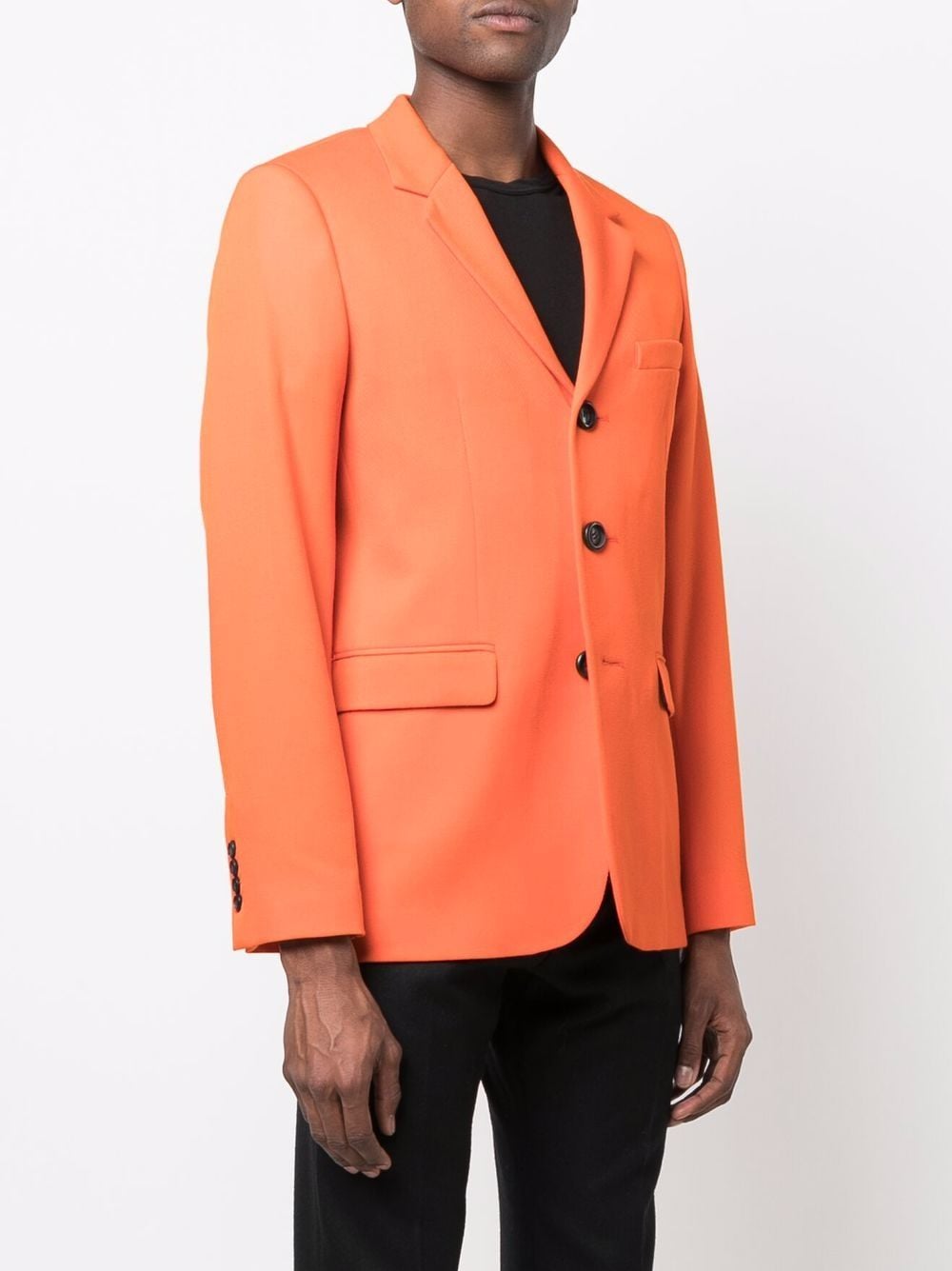 Unisex Blazer, AMI Paris Blazer, Orange Wool Blazer, Luxury Blazer, Elegant Jacket