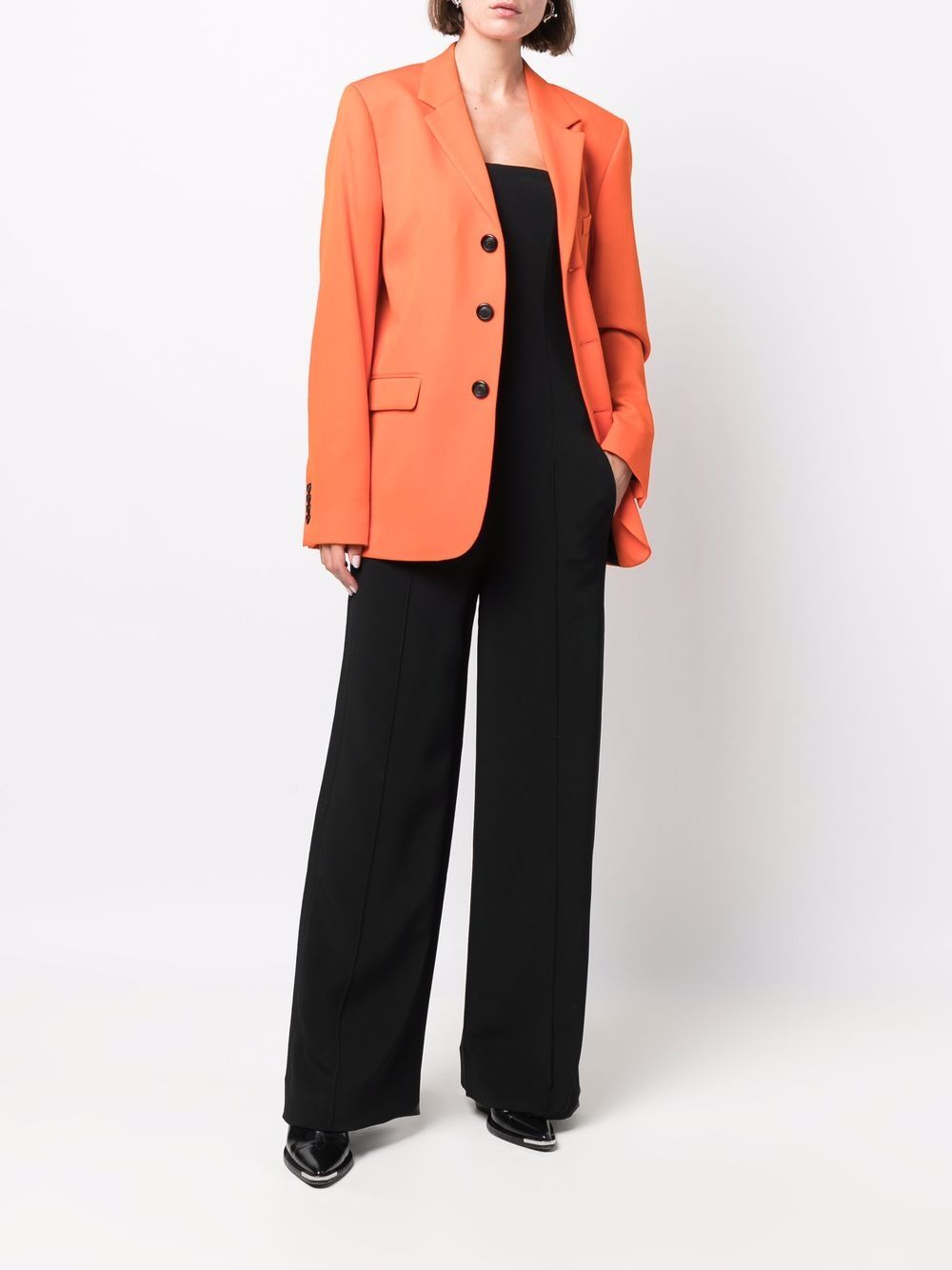 Unisex Blazer, AMI Paris Blazer, Orange Wool Blazer, Luxury Blazer, Elegant Jacket