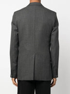 Grey blazer, AMI Paris, unisex blazer, wool blazer, elegant blazer.