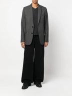 Grey blazer, AMI Paris, unisex blazer, wool blazer, elegant blazer.