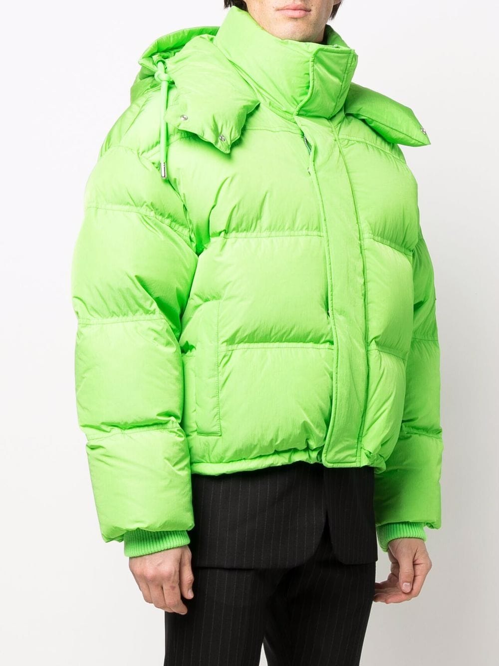 Green Down Jacket, Ami de Coeur, Luxury Fashion, Quilted Jacket, High-End Ready-to-Wear