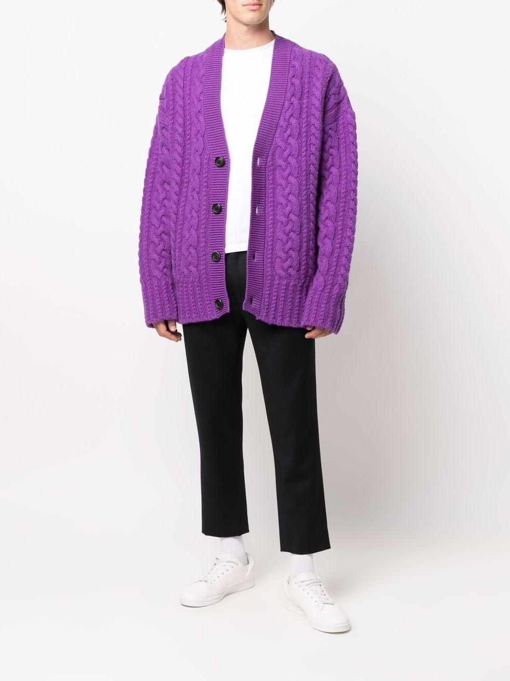 Violet Cardigan, AMI Paris, Unisex Cardigan, Wool Cardigan, Luxury Fashion