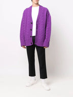 Violet Cardigan, AMI Paris, Unisex Cardigan, Wool Cardigan, Luxury Fashion