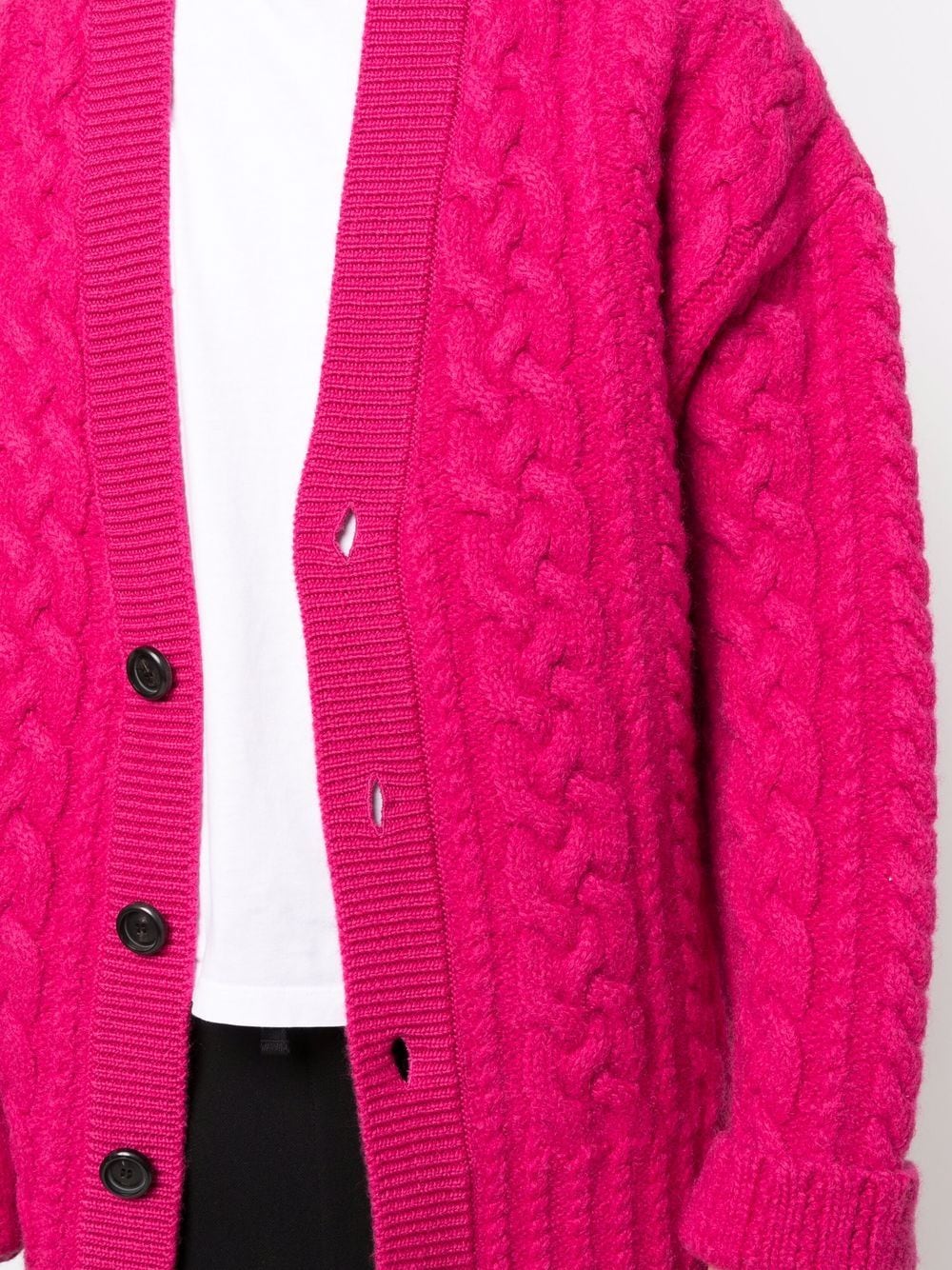 Dusky Pink Cardigan, AMI Paris, Luxury Cardigan, High-End Fashion, Trendy Apparel