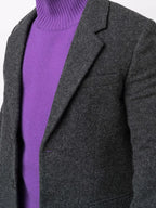 Image of Wool Coat by AMI Paris for Unisex - Season Autumn-Winter 2022 - Model view 5