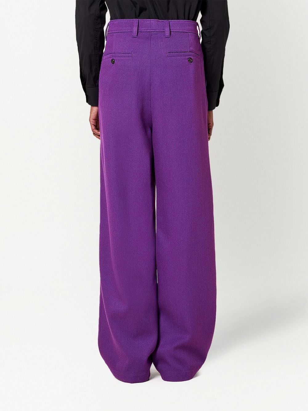 Purple trousers, pleated trousers, AMI Paris, wool trousers, unisex trousers