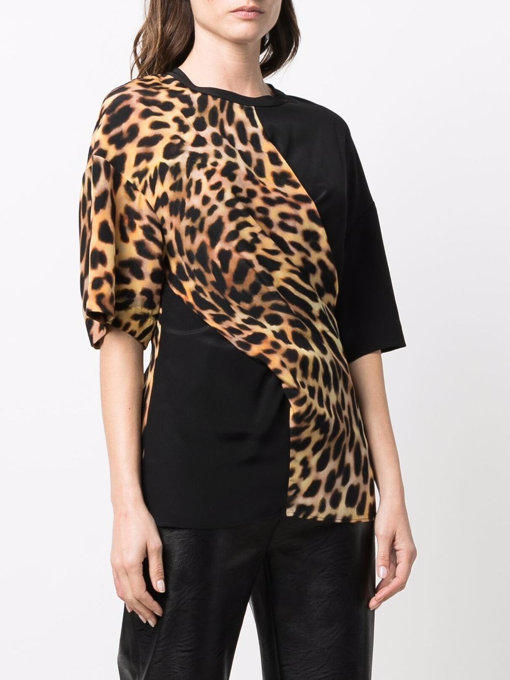 Stella McCartney, Silk T-Shirt, Luxury, Black, Elegance