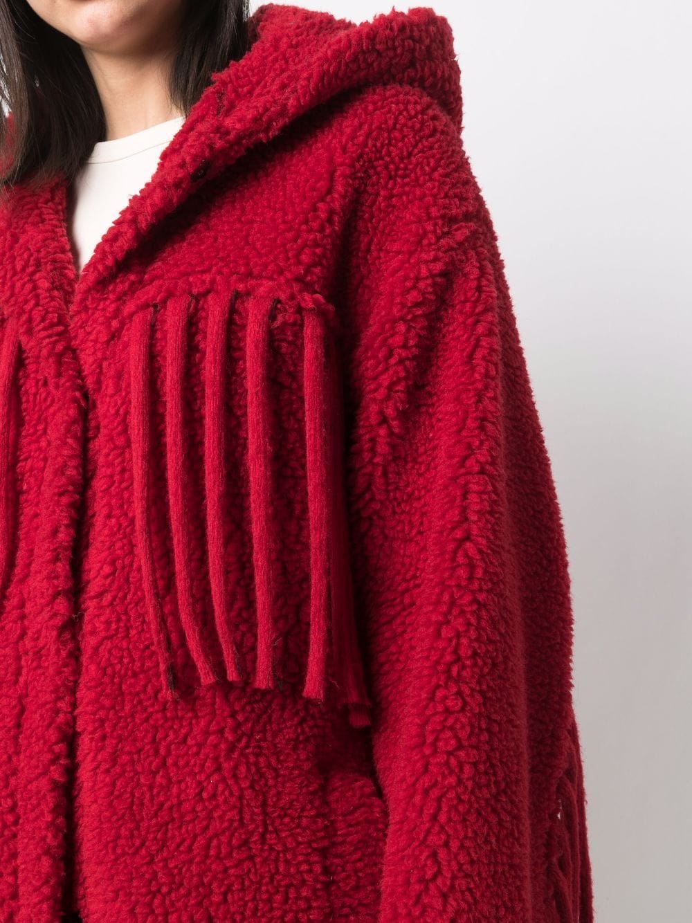 Stella McCartney Coat, Fringe, Red, Haute Couture, Luxury