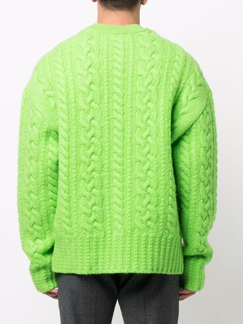 Green Sweater for Women, AMI Paris, Ribbed Knit, Chic Sweater, High-End