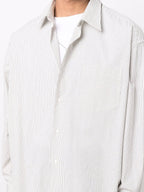 Grey Striped Shirt, AMI Paris, Unisex Shirt, Luxury Shirt, High-End Fashion