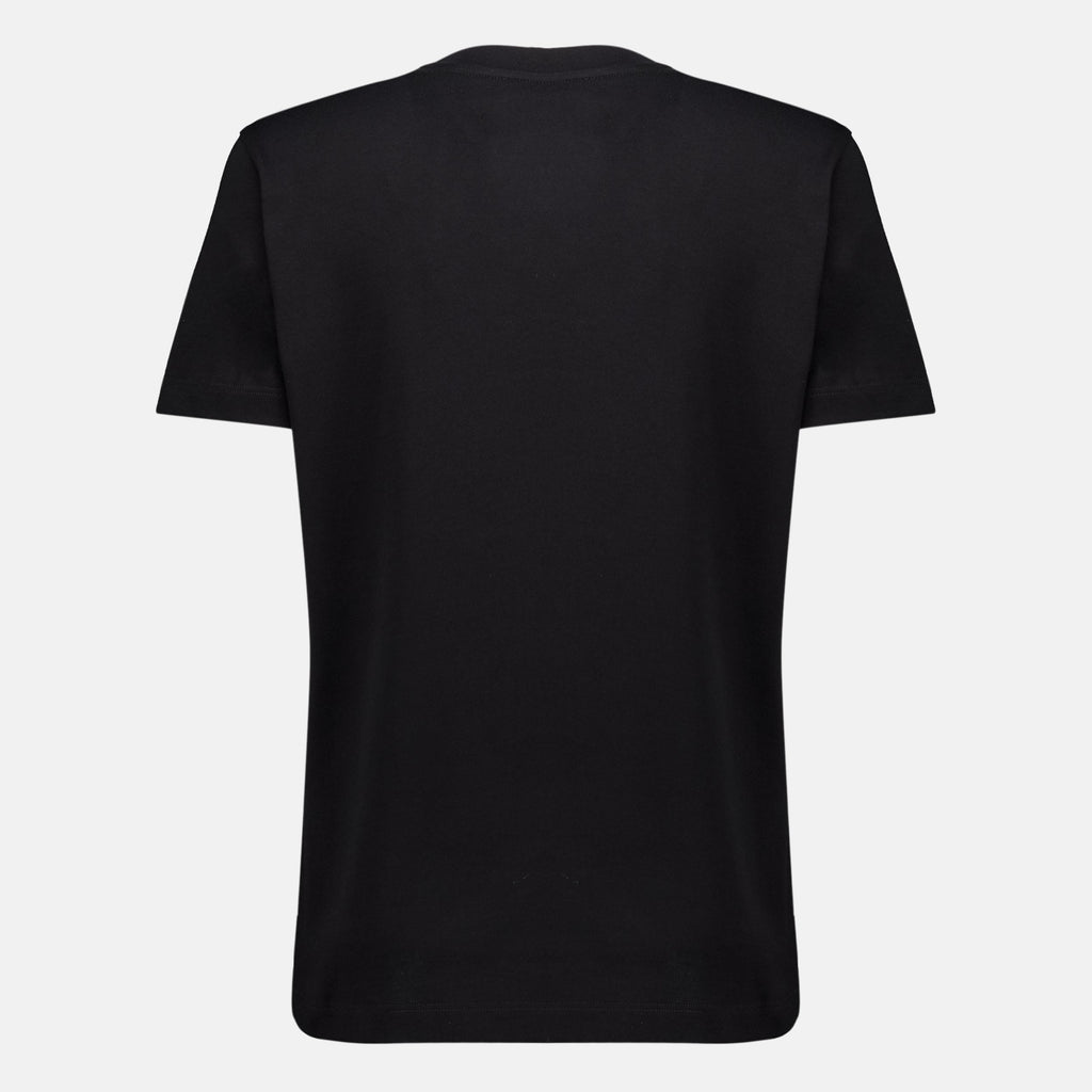 Schwarzes T-Shirt aus Baumwolle