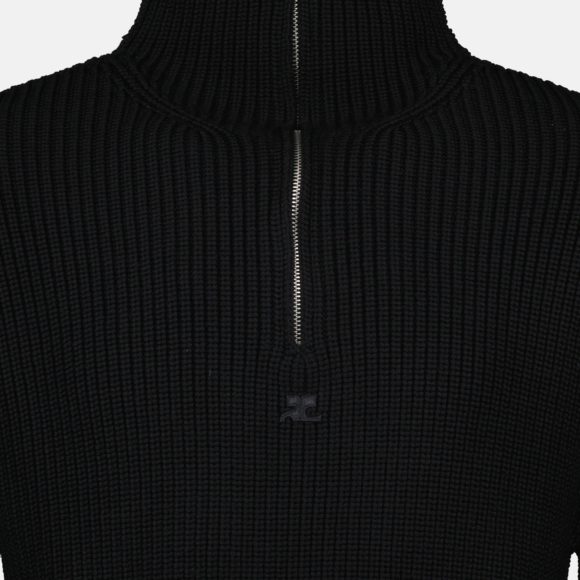 tricker black knit sweater courreges men 15468446384508