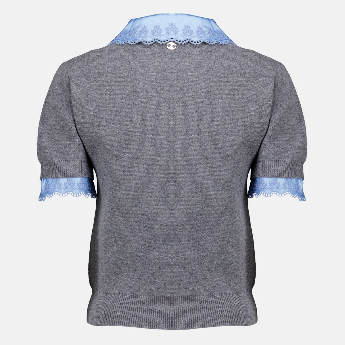 Pull gris en laine et cachemire