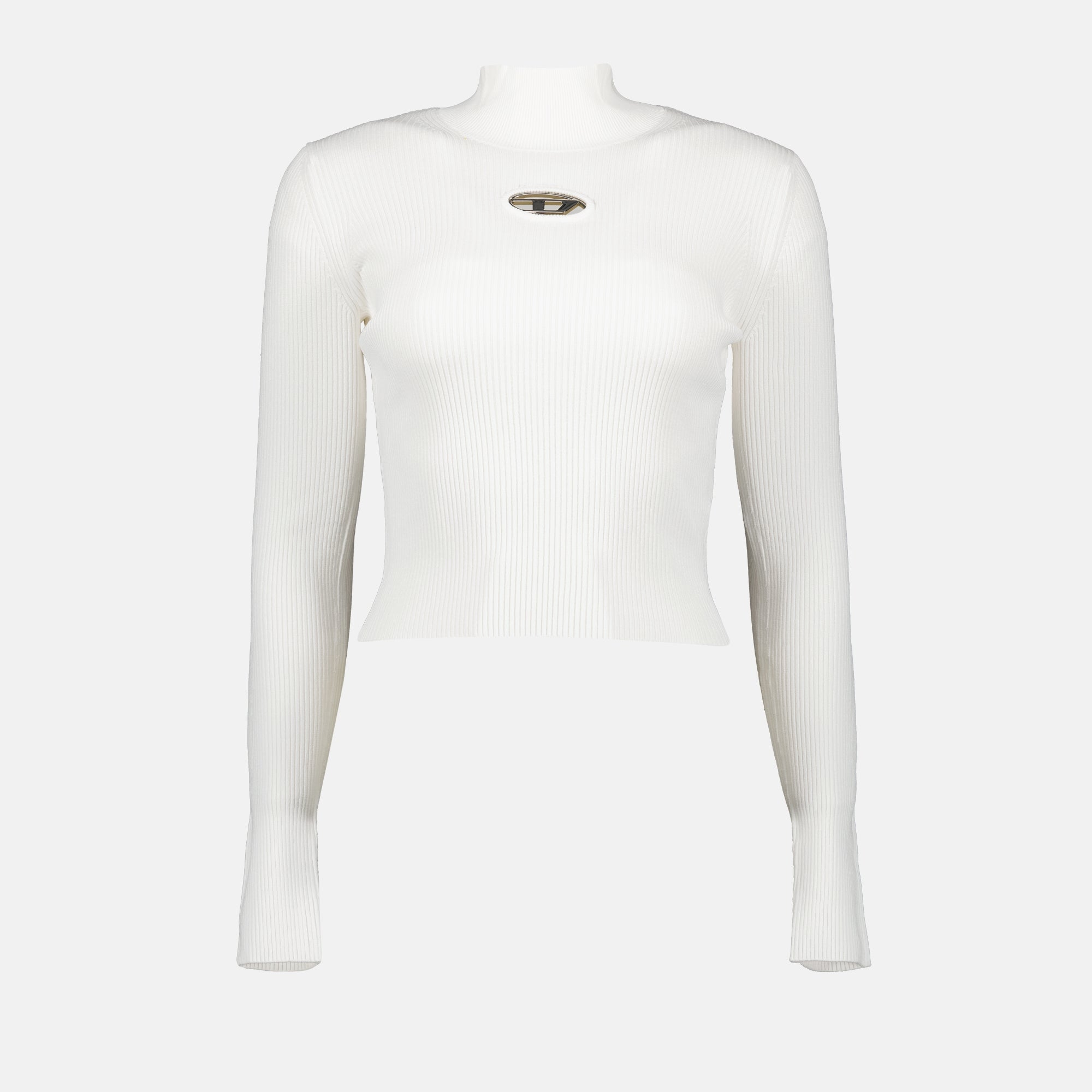 turtleneck sweater, ribbed knitwear, white sweater, autumn winter fashion, Diesel clothing