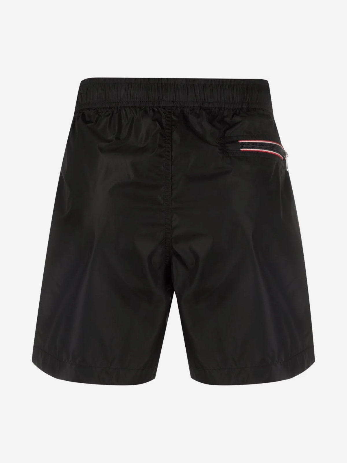 Image of Black Logo Swim Shorts by Moncler for Men - Season Spring-Summer 2026 - Model View 2