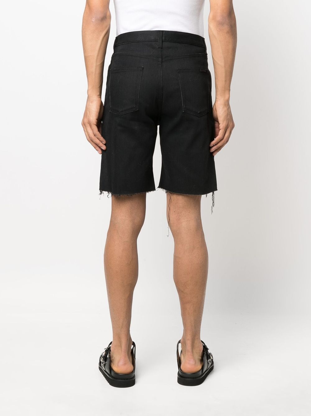 Denim Bermuda Shorts, Saint Laurent, Men's Fashion, Black Bermuda Shorts, Luxury Clothing