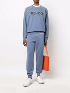Kenzo Jogging Pants, Luxury Joggers, Men's Designer Pants, Blue Jogging Trousers, High-End Casual Wear