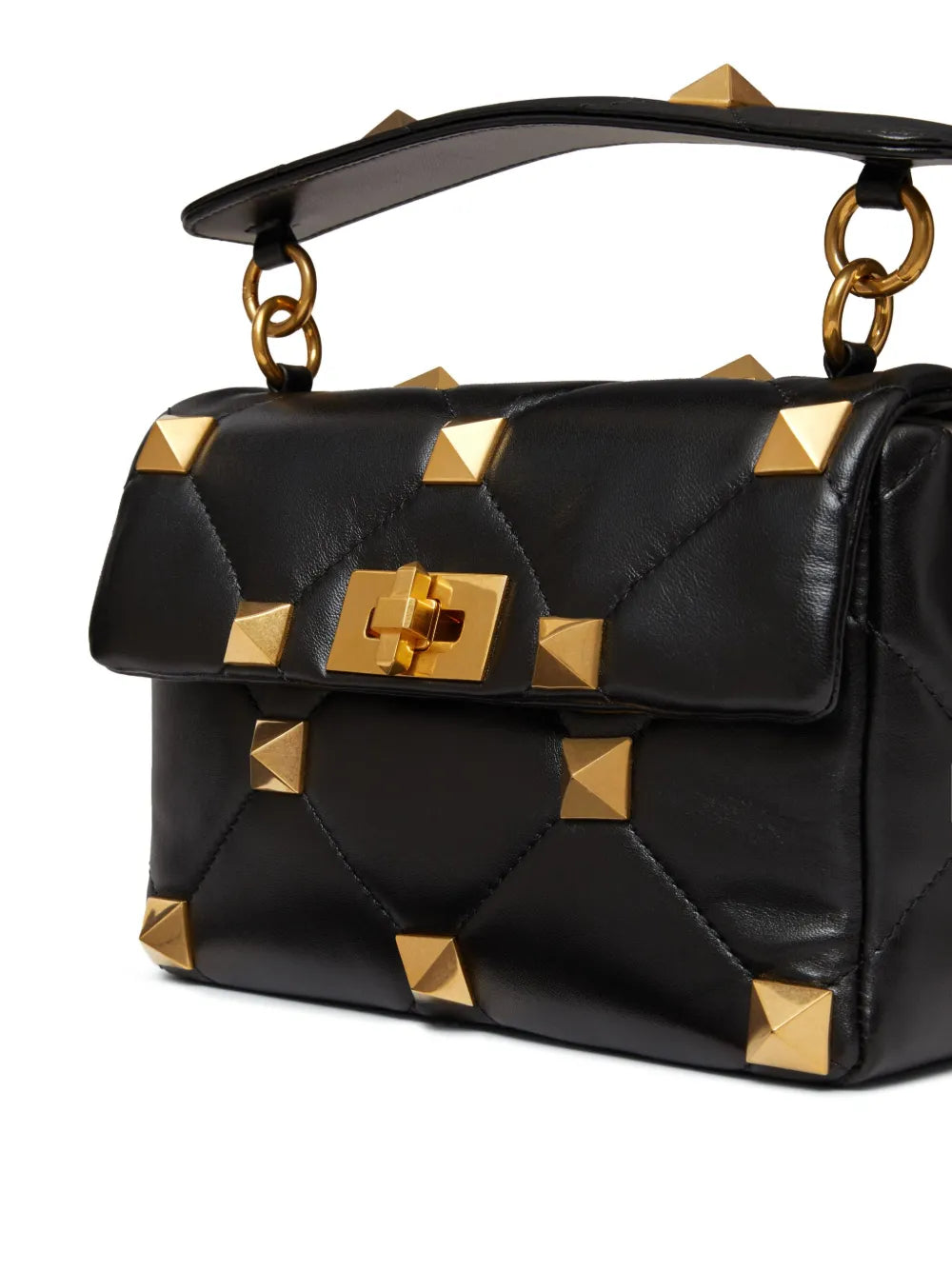 Valentino Garavani, Roman Stud bag, luxury black bag, women's designer bag, high-end accessories