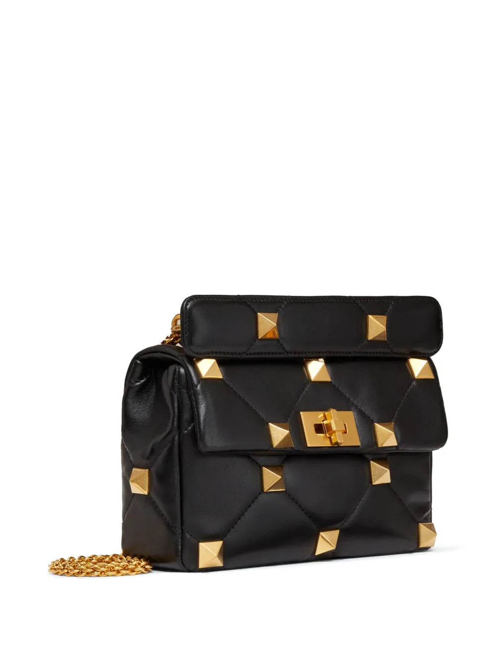 Valentino Garavani, Roman Stud bag, luxury black bag, women's designer bag, high-end accessories