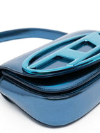leather bag, blue mirrored bag, Diesel 1DR bag, luxury accessories, designer handbags