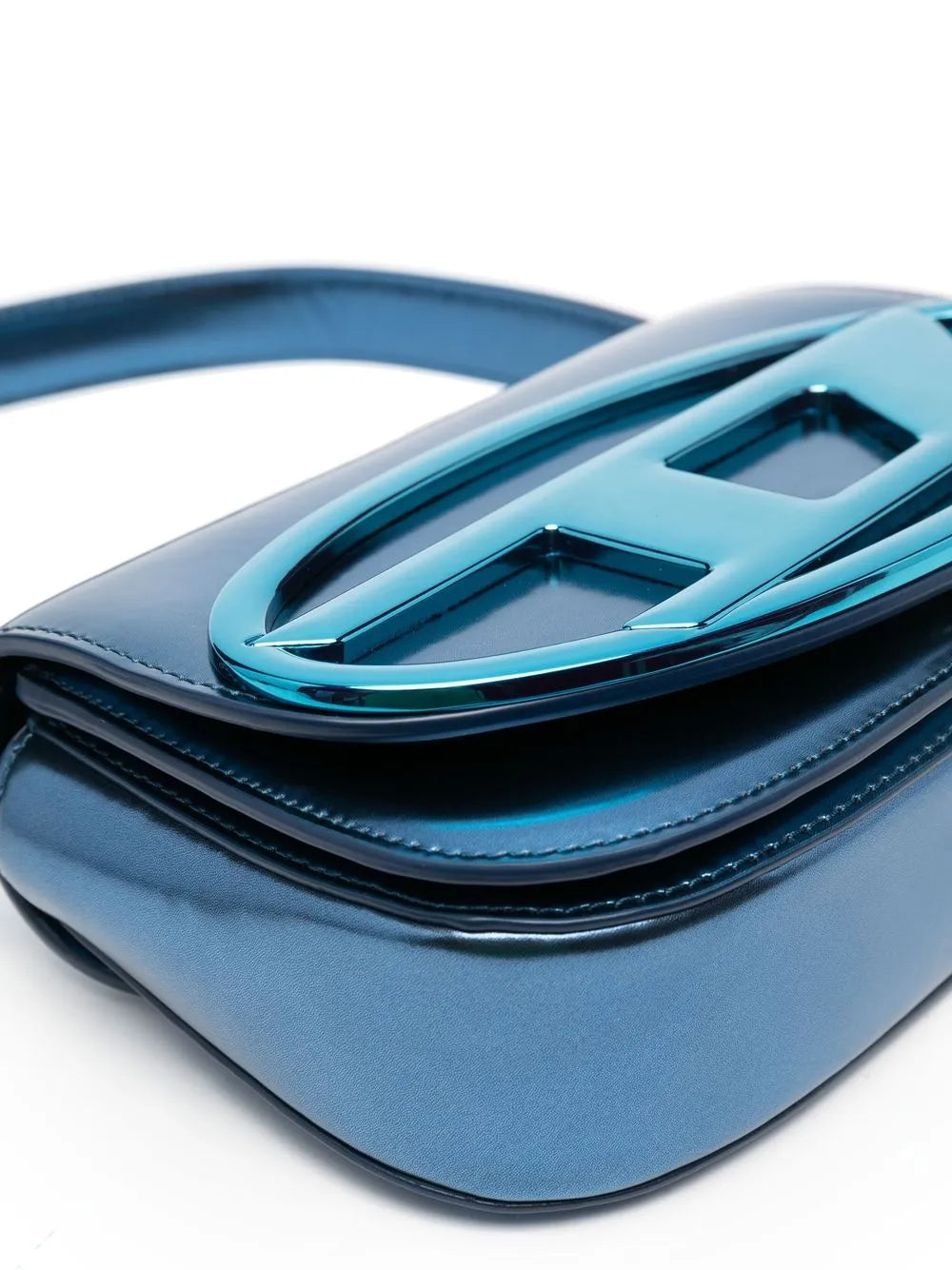 leather bag, blue mirrored bag, Diesel 1DR bag, luxury accessories, designer handbags