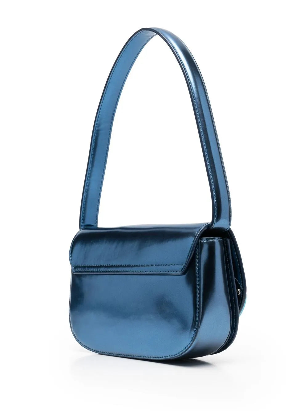 leather bag, blue mirrored bag, Diesel 1DR bag, luxury accessories, designer handbags