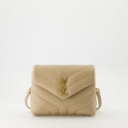Sac Loulou, Saint Laurent, beige leather bag, designer bag, quilted handbag