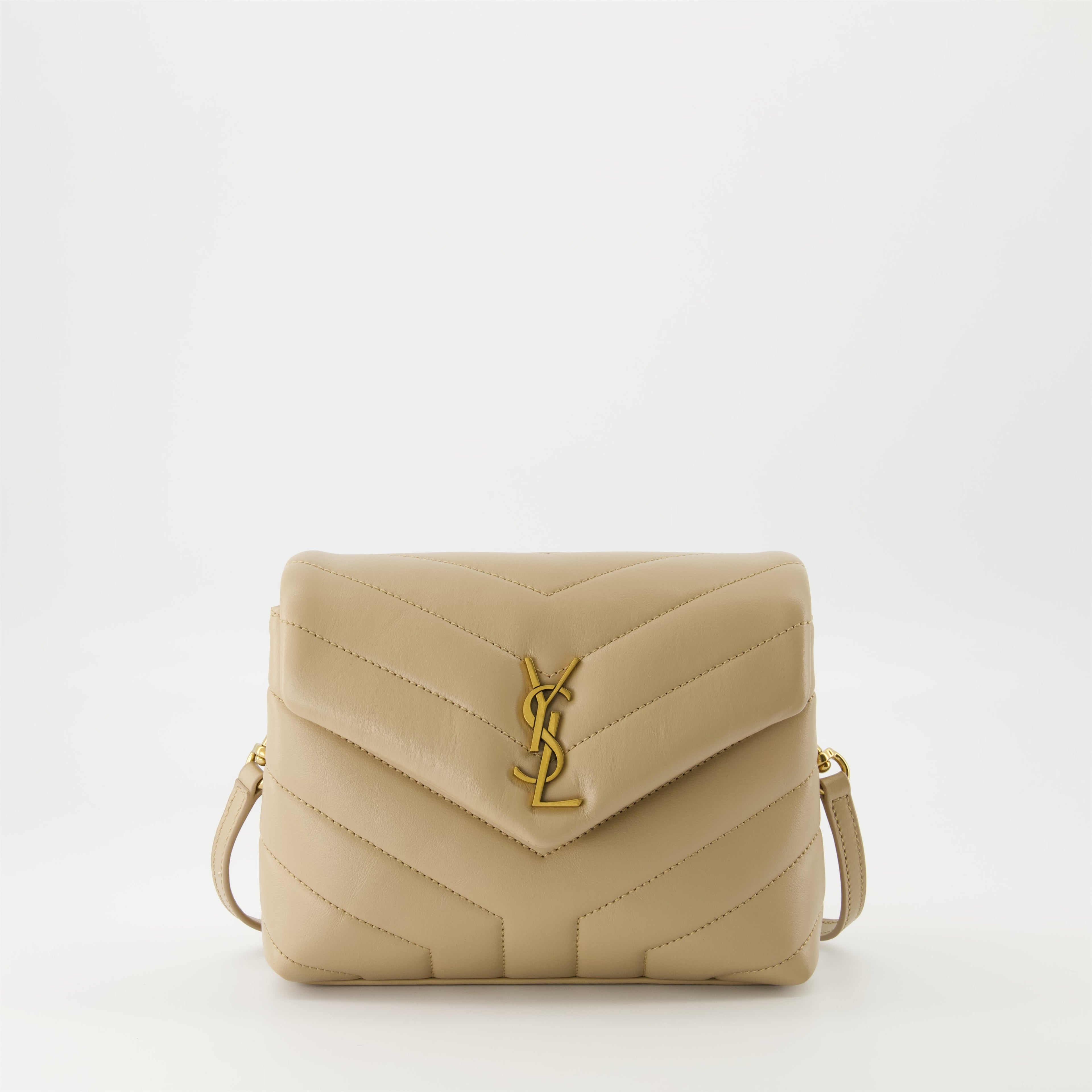 Sac Loulou, Saint Laurent, beige leather bag, designer bag, quilted handbag
