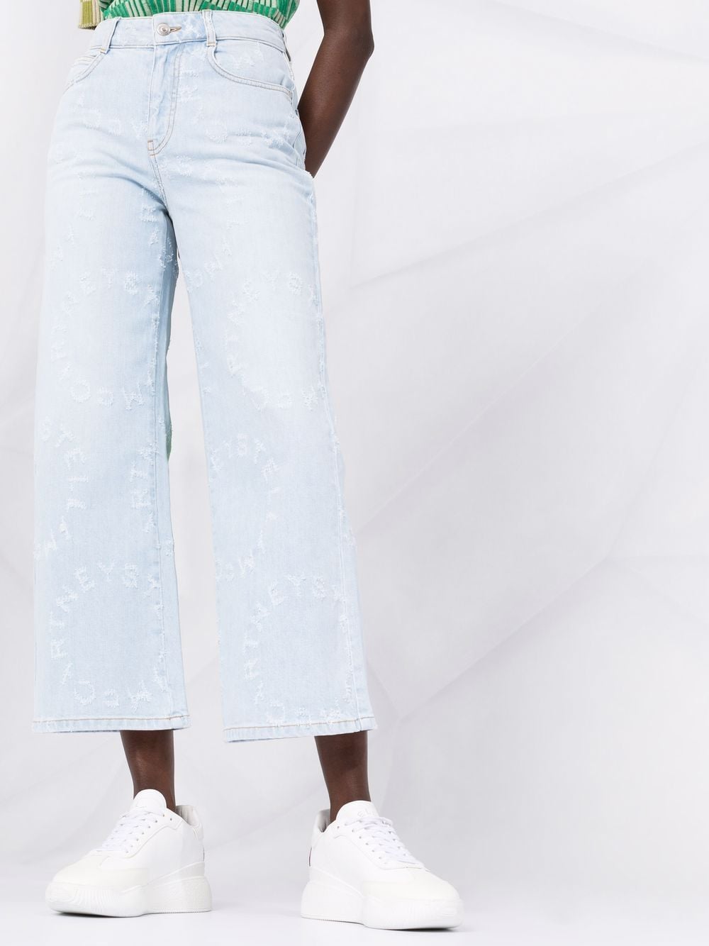 Stella McCartney jeans, luxury denim pants, women’s blue jeans, high-end fashion, designer pants