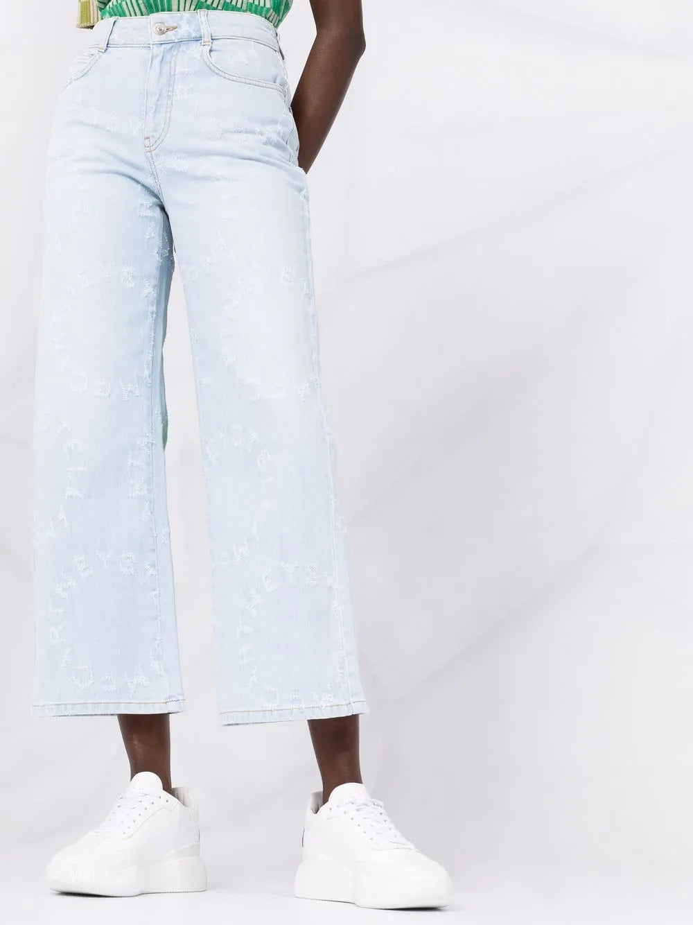Stella McCartney jeans, luxury denim pants, women’s blue jeans, high-end fashion, designer pants