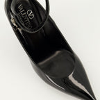 Image of The Bold Leather Pumps by Valentino Garavani for Women - Season Autumn-Winter 2024 - Top Detail View