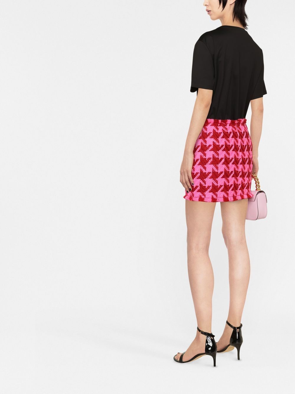 Versace Skirt, Houndstooth Pattern, Luxury Fashion, Elegant Trend, Chic Wardrobe