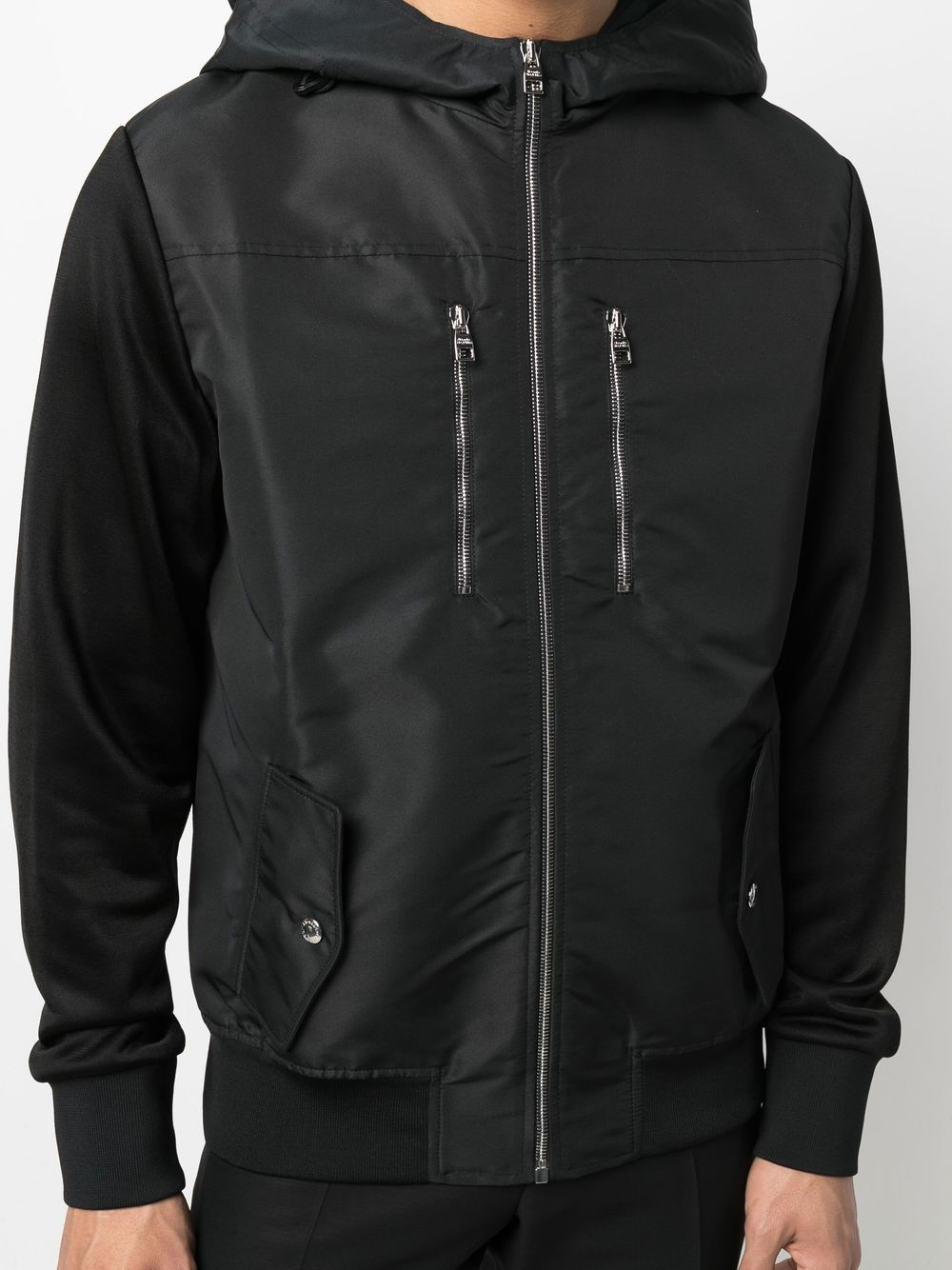 Black Men's Jacket, Bi-material Jacket, Alexander McQueen, Luxury Men's Fashion, Elegant Jacket