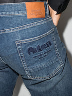 Blue jeans, Alexander McQueen trousers, luxury denim, men's fashion, high-end ready-to-wear