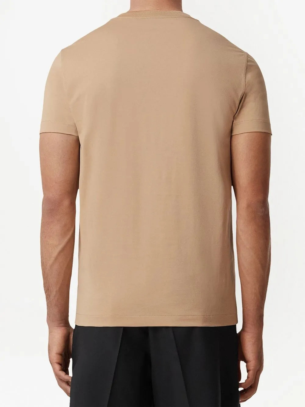 Burberry T-shirt, men's luxury T-shirt, beige Burberry shirt, designer casual wear, Burberry logo tee