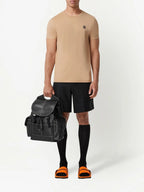 Burberry T-shirt, men's luxury T-shirt, beige Burberry shirt, designer casual wear, Burberry logo tee