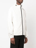luxury windbreaker, white nylon jacket, K-Way Fendi collaboration, Spring-Summer 2024, high-end fashion