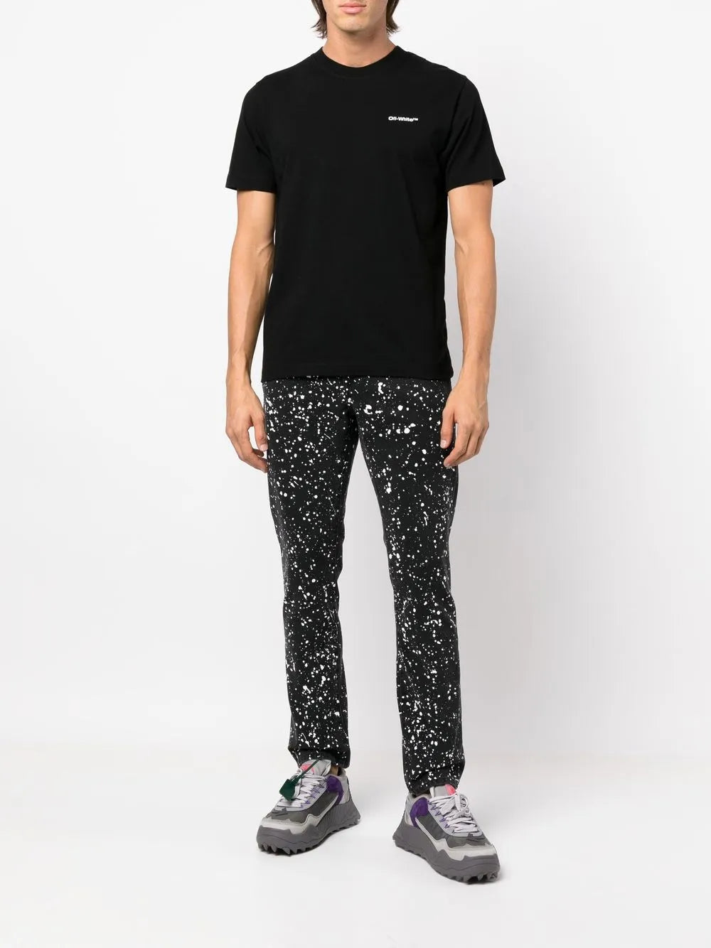Off-White jeans, Diag Paint jeans, black designer jeans, luxury streetwear, men's high-fashion denim