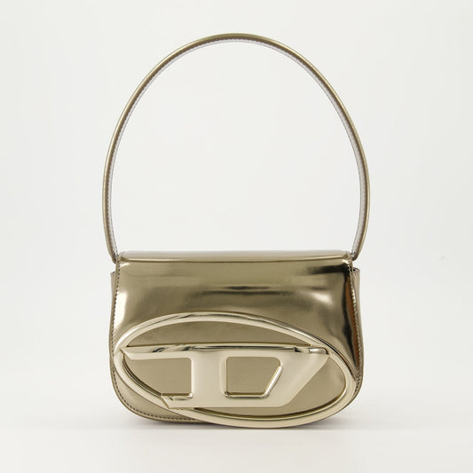 diesel bag, mirrored gold bag, luxury handbag, autumn-winter collection, adjustable strap bag