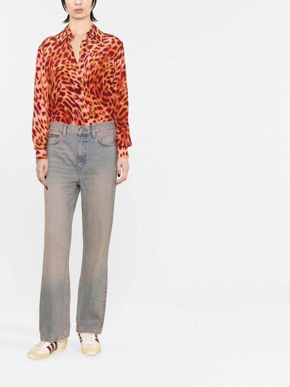 Stella McCartney, leopard print shirt, luxury, women's fashion, high-end ready-to-wear