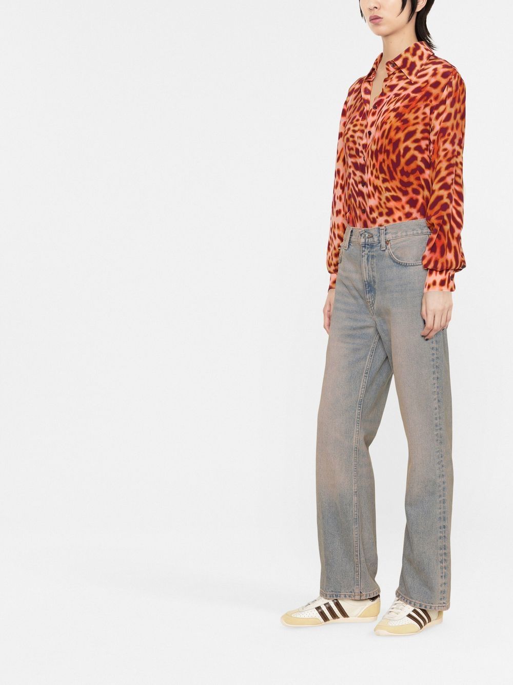 Stella McCartney, leopard print shirt, luxury, women's fashion, high-end ready-to-wear