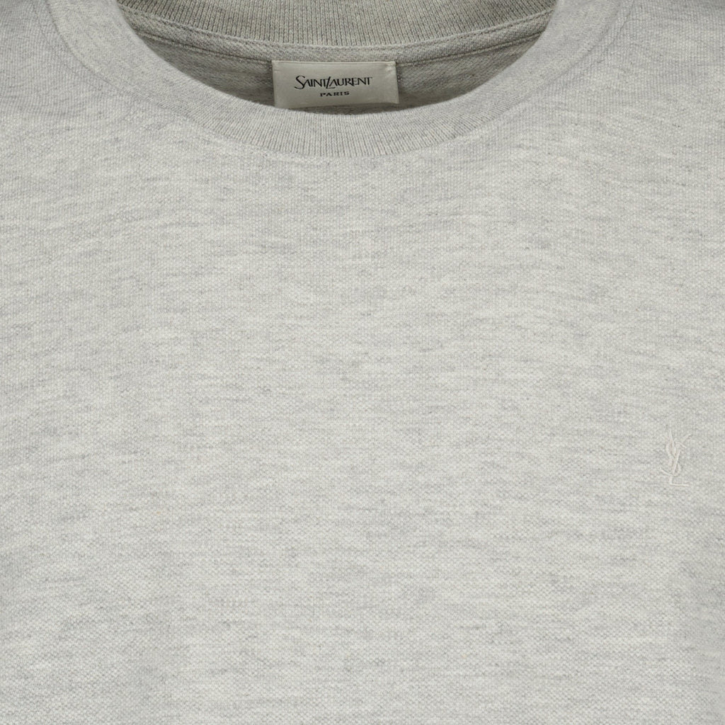 Image of YSL Grey T-Shirt by Saint Laurent for Men - Season Spring-Summer 2026 - Detail View 2