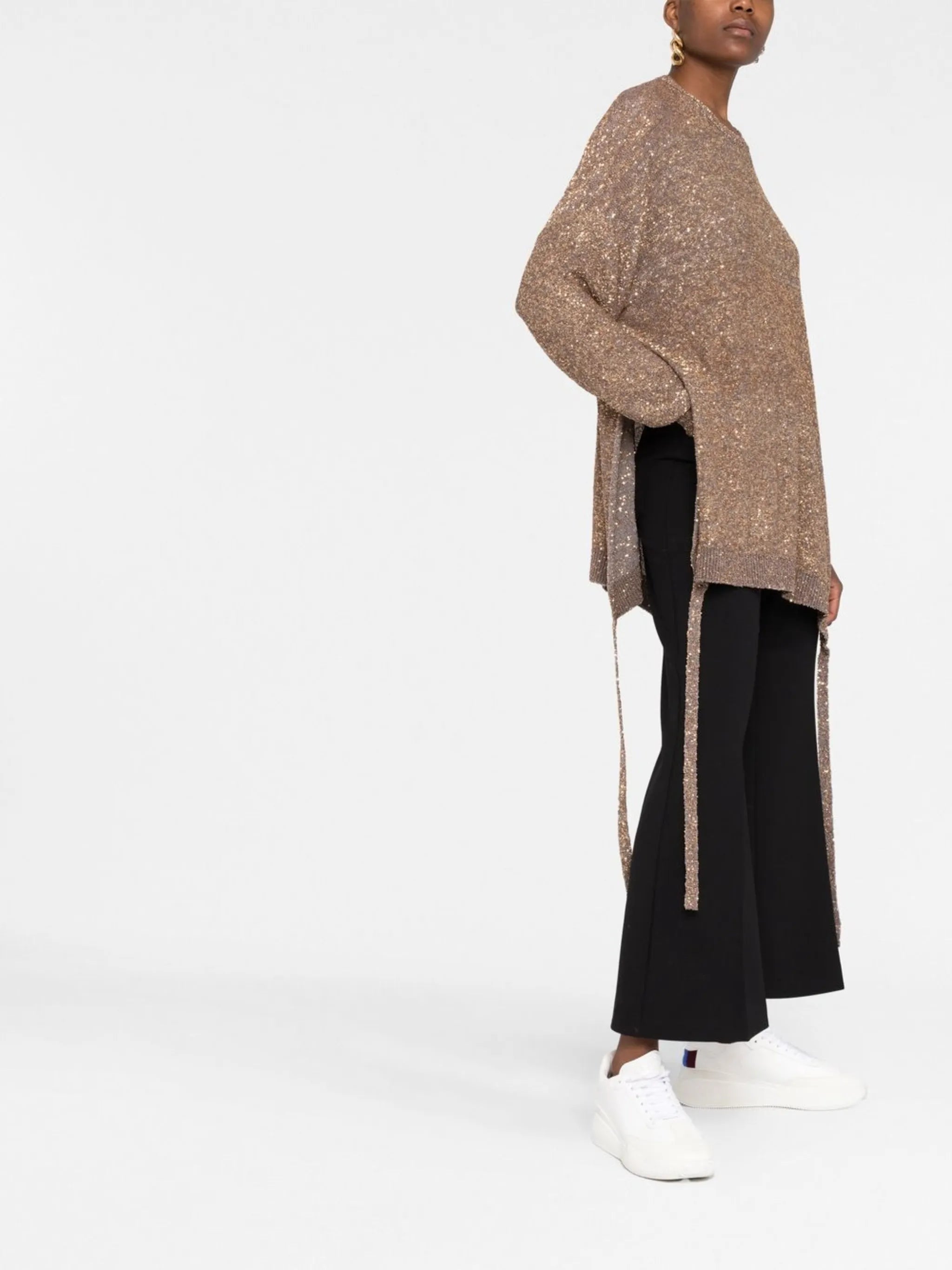 Image of Sequin Sweater by Stella McCartney for Women - Season Autumn-Winter 2022 - Model View 3